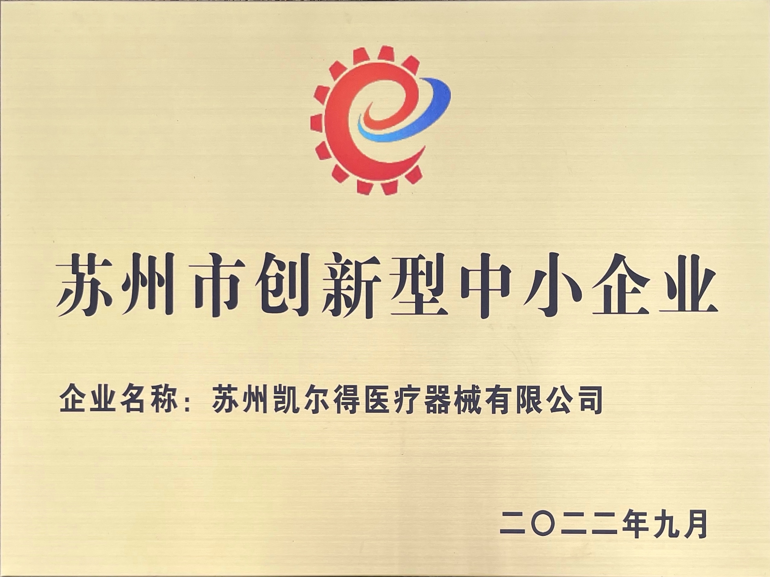 蘇州市創新型中小企業2020牌匾.jpg